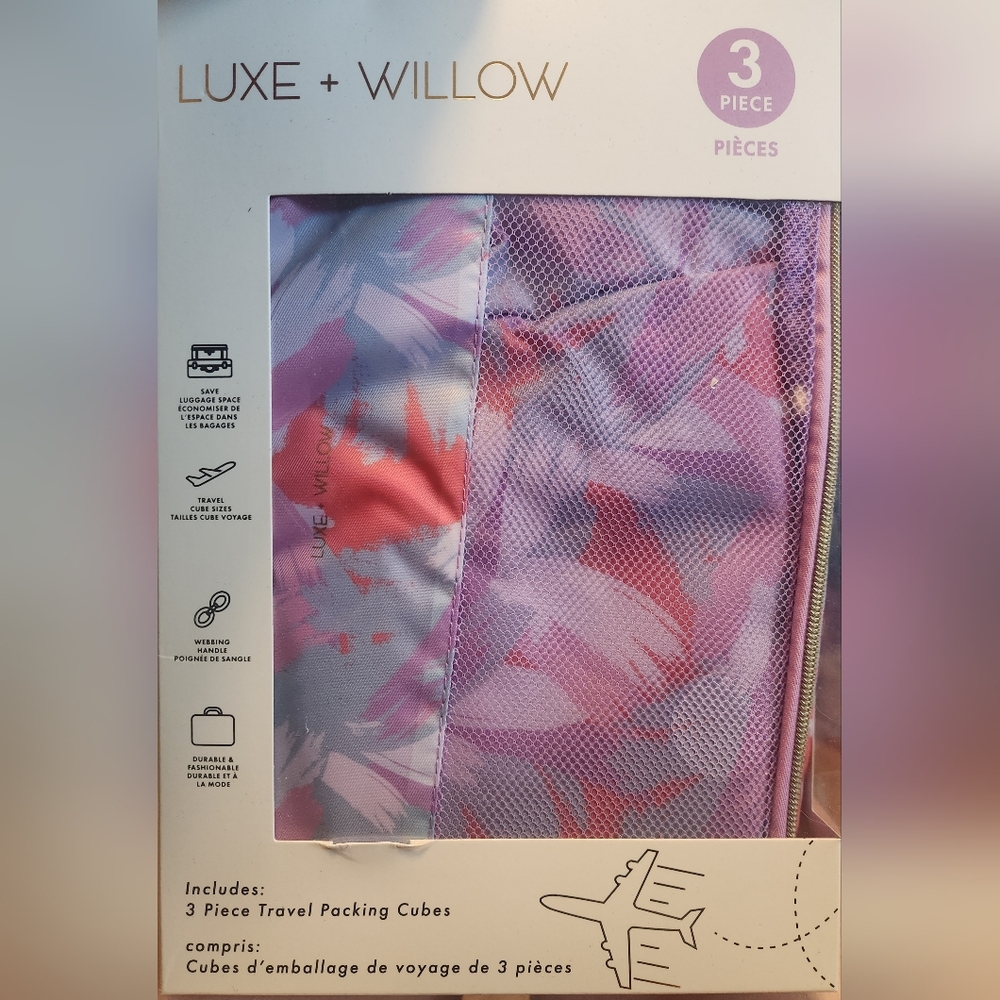 Luxe & Willow 3PC Travel Packing Cubes